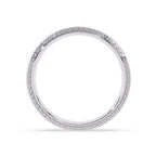 Premium lab grown diamond wedding band with edge sparkle