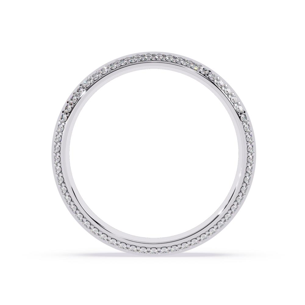 Premium lab grown diamond wedding band with edge sparkle