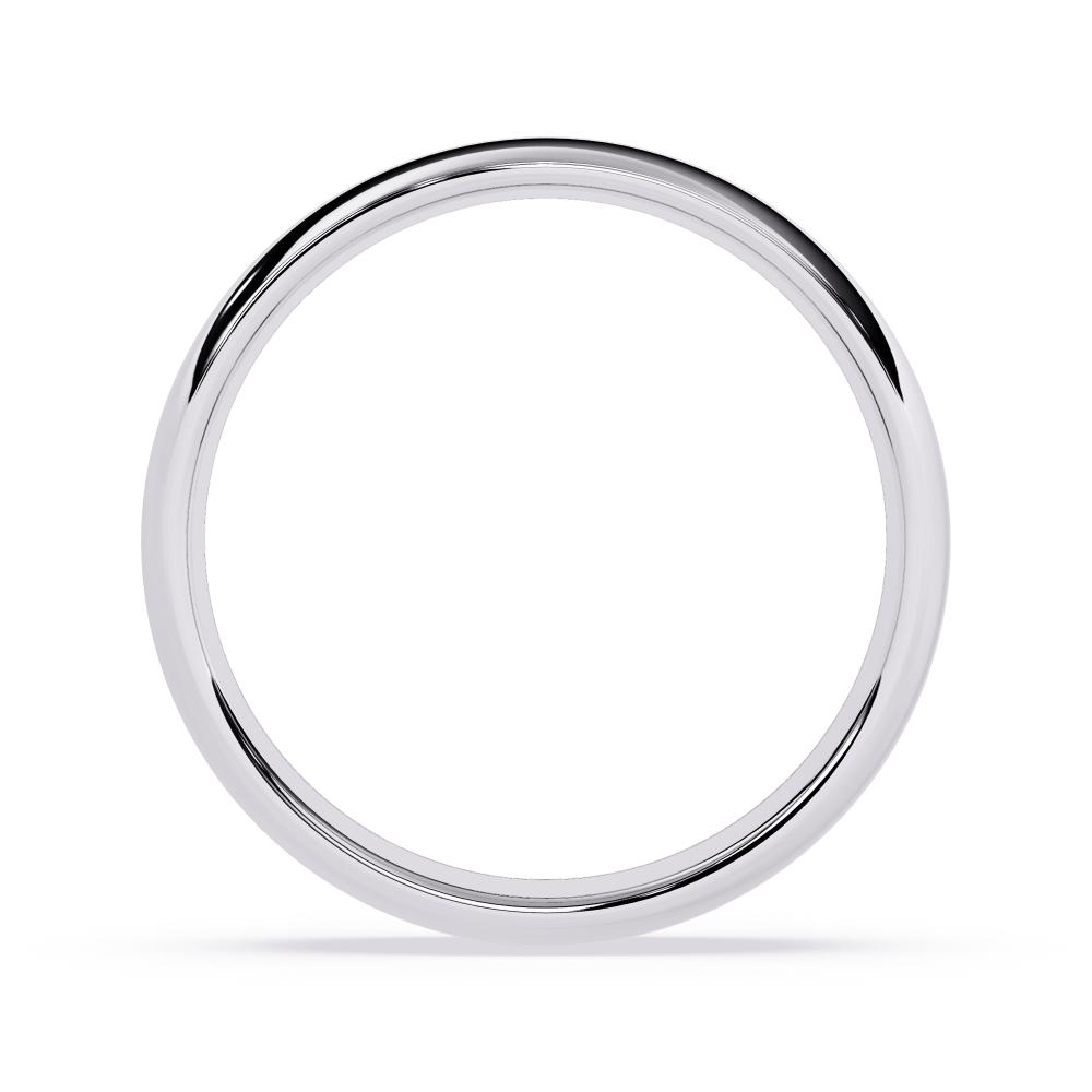 Minimalist white gold wedding band for men and women