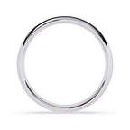 Minimalist white gold wedding band for men and women