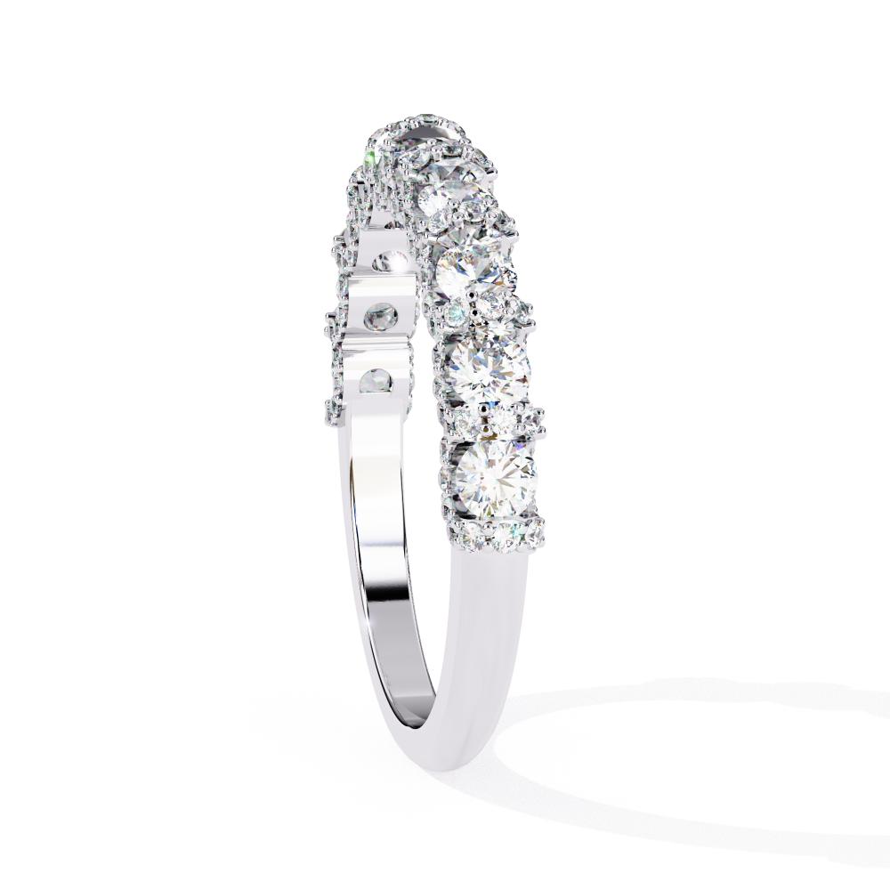 Elegant round diamond band for women