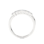 White Gold wedding band for woman on a white background