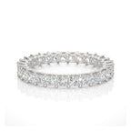 White Gold Wedding Band on a white background