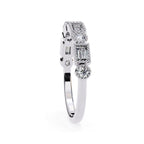White Gold Wedding Diamond ring on a white background