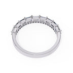 White Gold Wedding Band on a white background