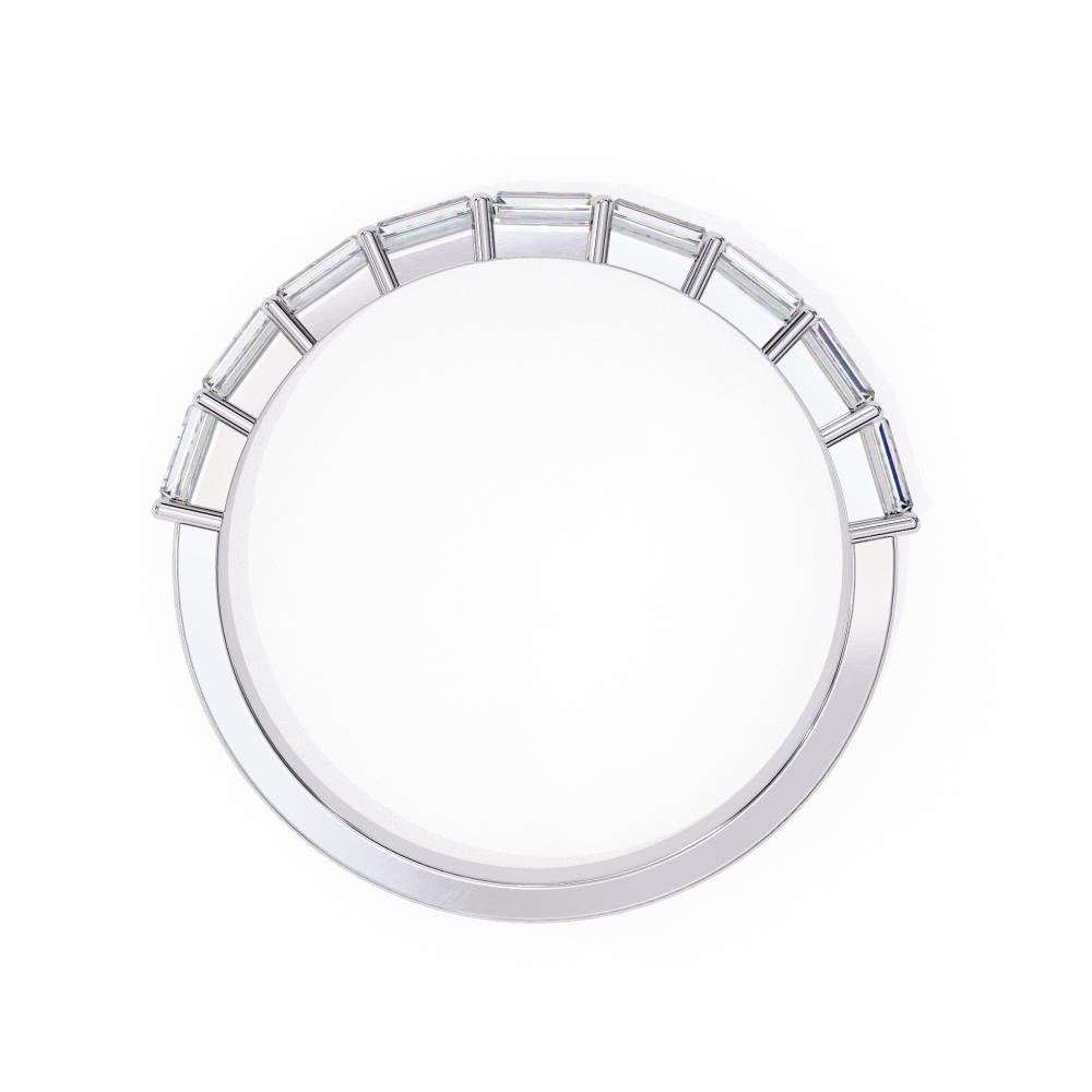 White Gold Diamond Wedding Band on a white background