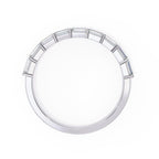 White Gold Diamond Wedding Band on a white background