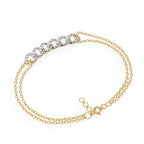 Chain diamond bracelet in gold for women