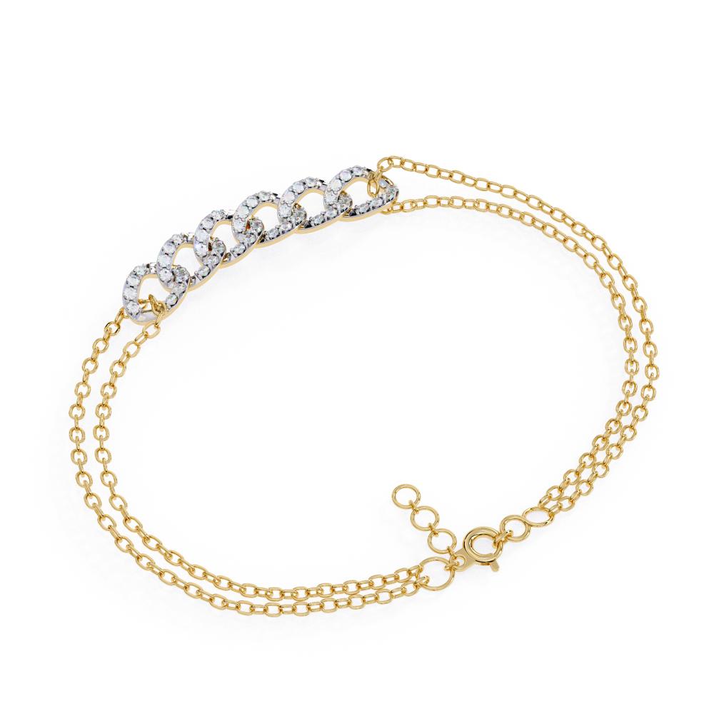 Chain diamond bracelet in gold for women