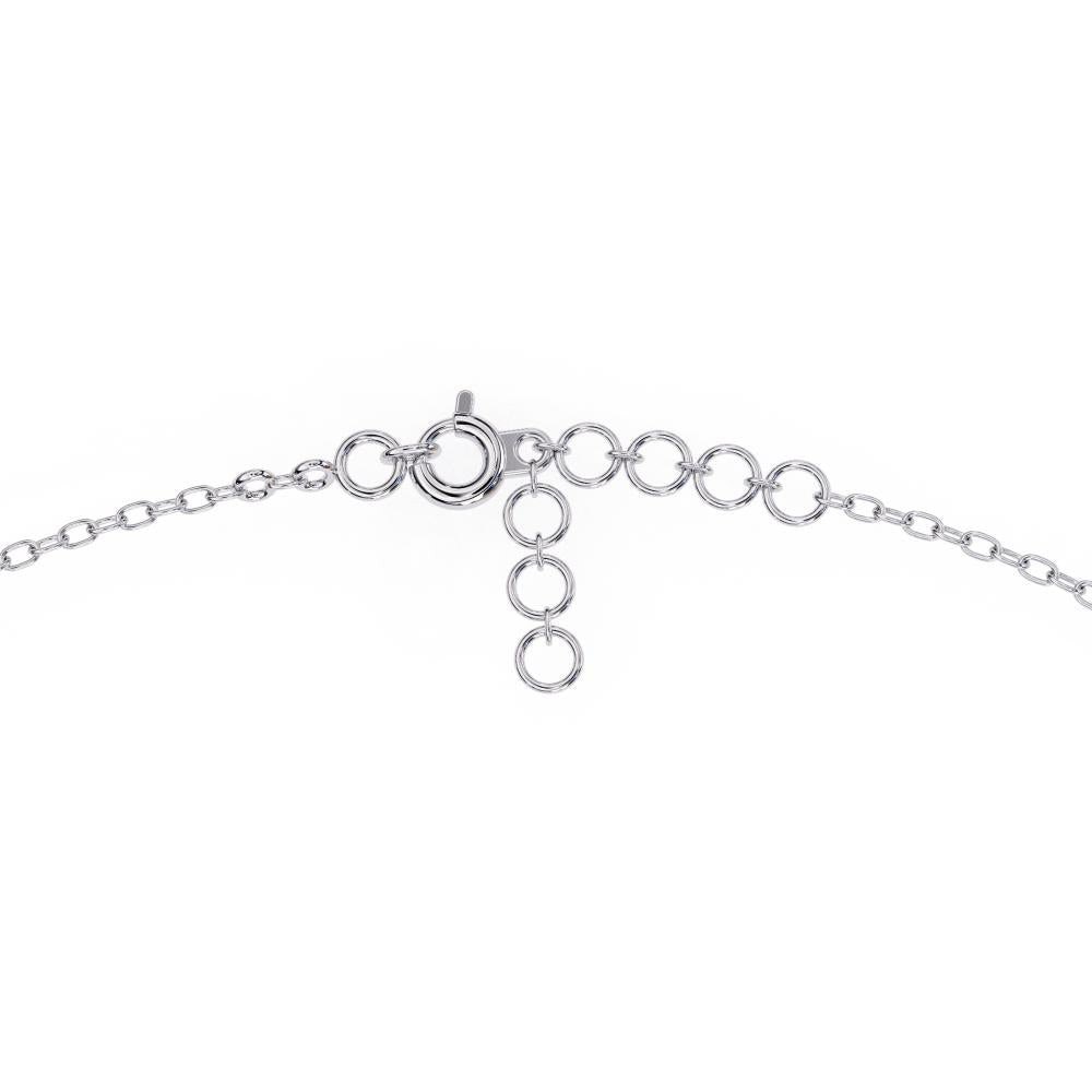 Minimal white gold diamond bracelet
