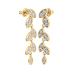 Diamond drop earrings in gold