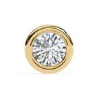 Architectural bezel diamond stud earrings
