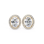 Luxury Oval diamond stud earrings