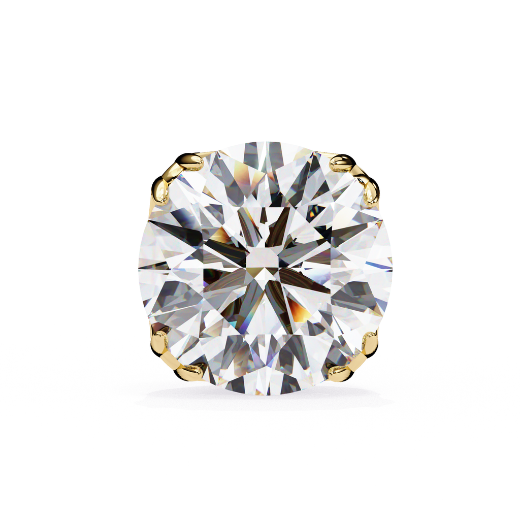 Elegant Round cut diamond stud earrings
