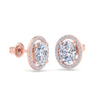 Lab grown oval diamond stud earrings