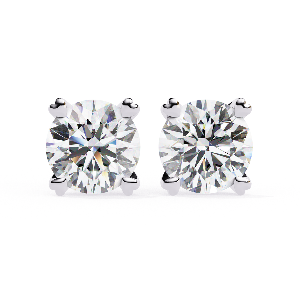 Diamond stud earrings