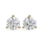 Minimal Round diamond stud earrings everyday wear