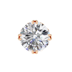 Elegant Round cut diamond stud earrings