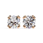 Luxury Round cut diamond stud earrings