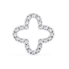 Minimal geometric diamond stud earrings in White Gold
