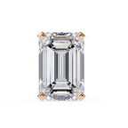 Elegant Emerald cut diamond stud earrings