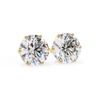 Luxury Round cut diamond stud earrings