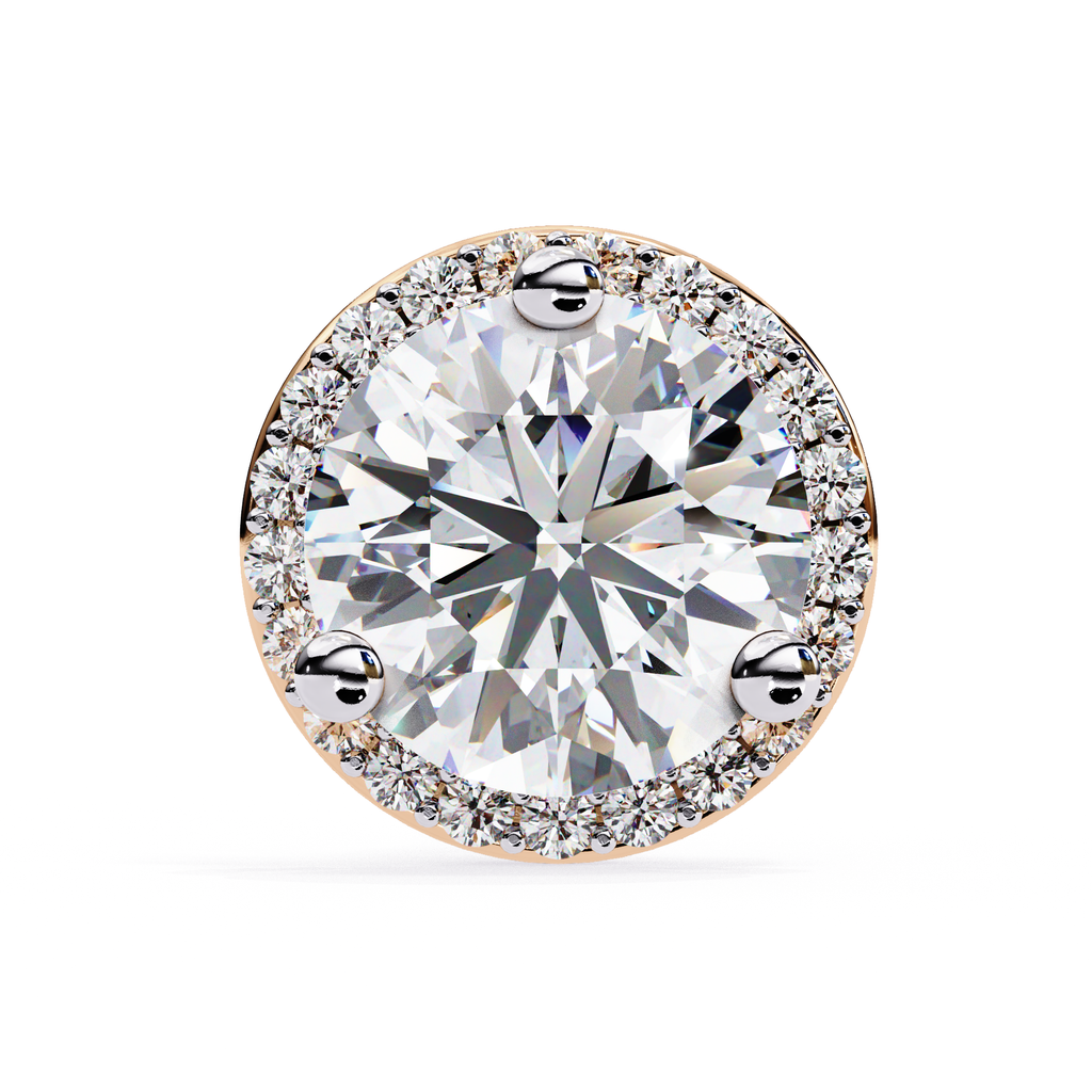 Premium round diamond stud earrings