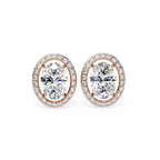 Luxury Oval diamond stud earrings