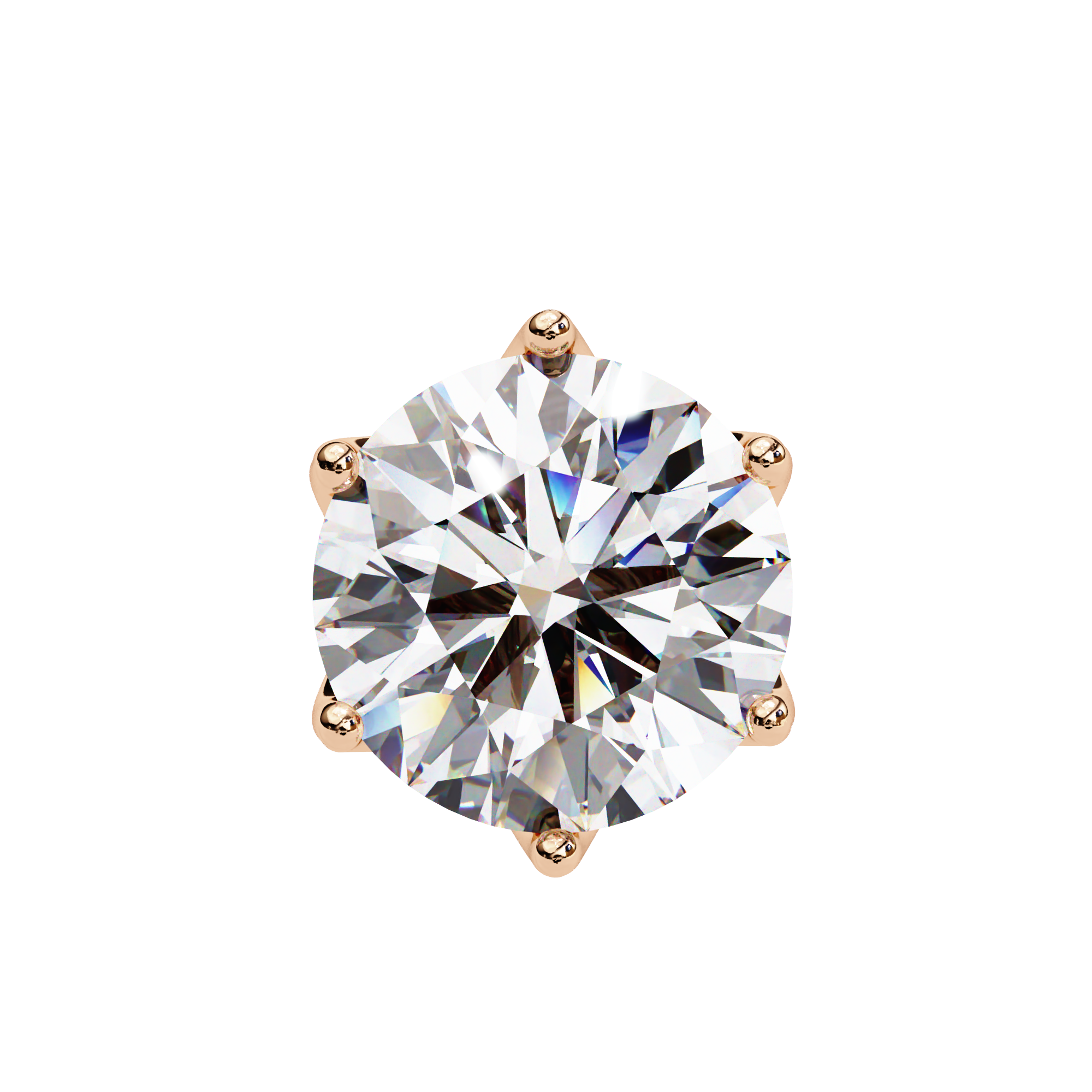 Luxury round diamond studs