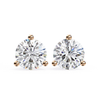 Minimal Round diamond stud earrings everyday wear