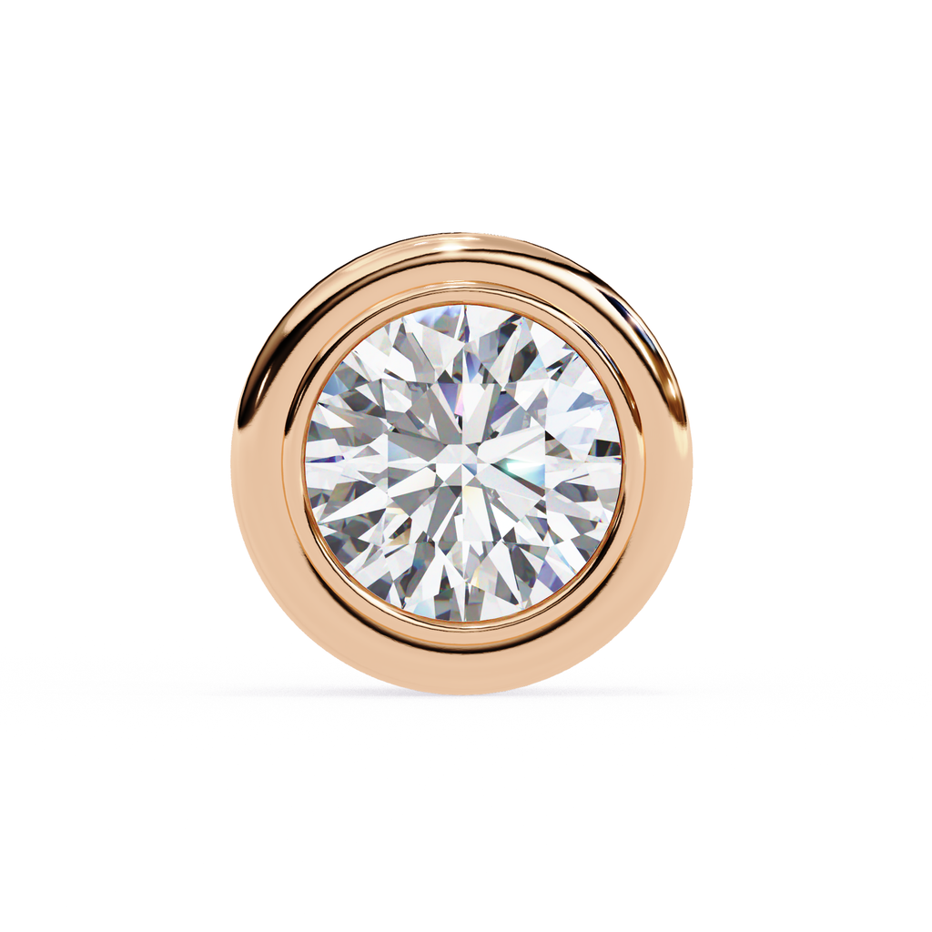 Lab grown round diamond stud earrings