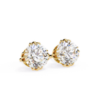 Minimal Round diamond stud earrings everyday wear