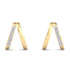 Luxury double hoop diamond earrings for everyday wear