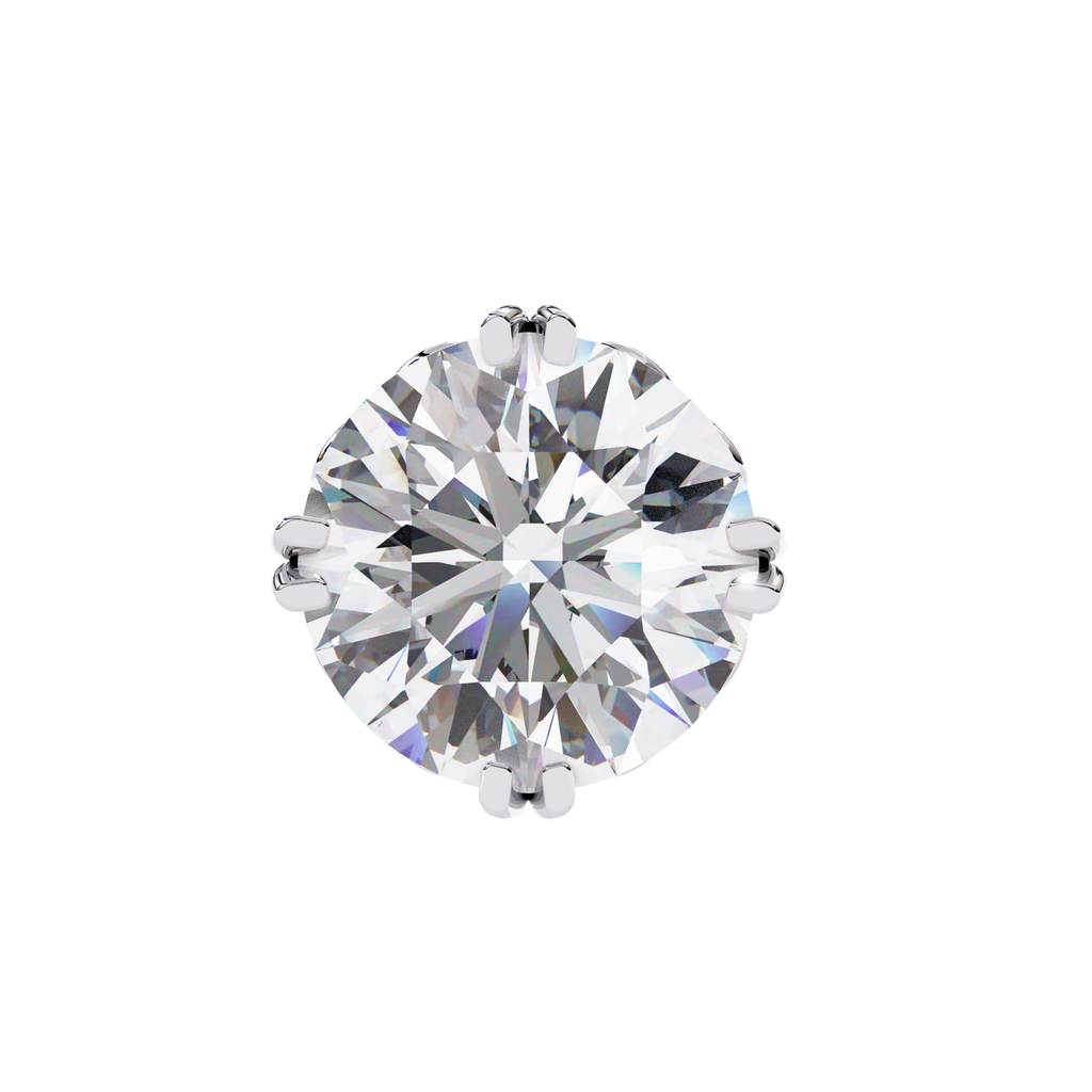 Elegant Round cut diamond stud earrings