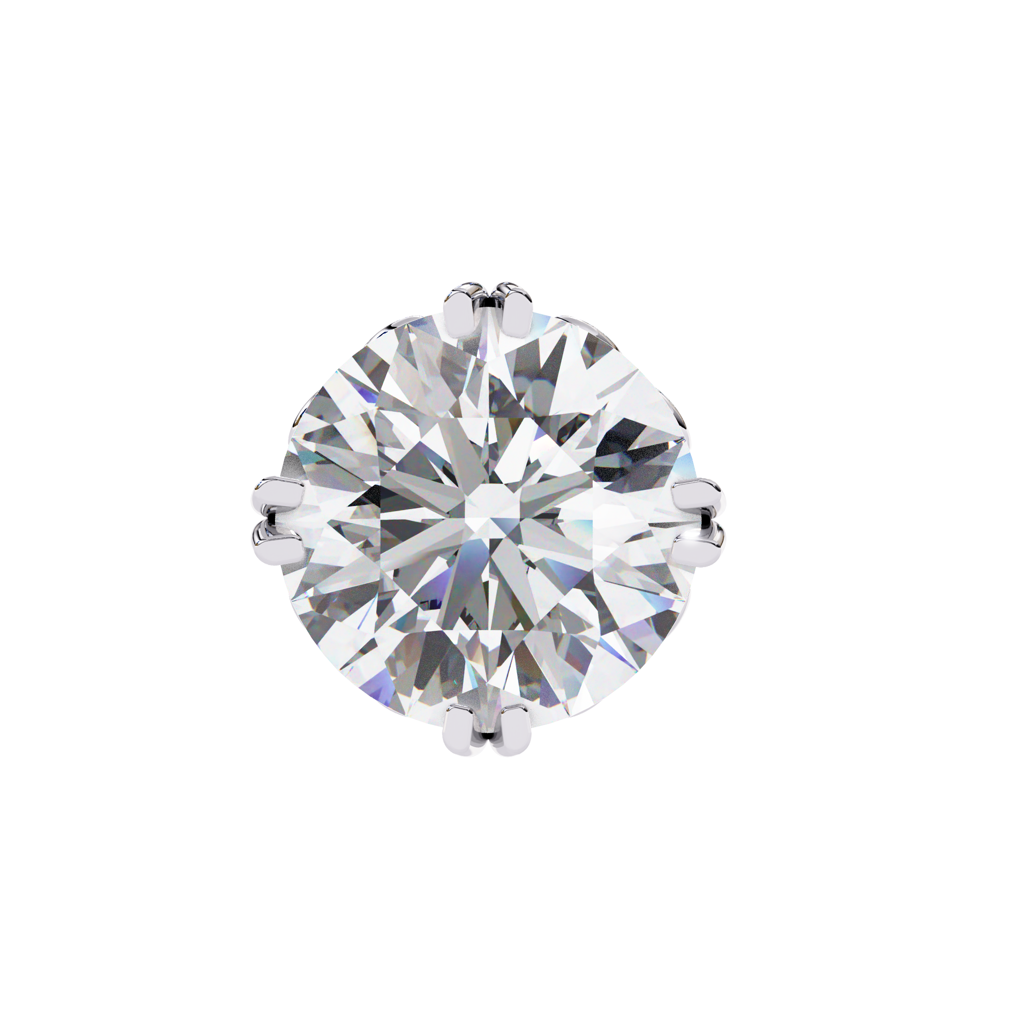 Elegant Round cut diamond stud earrings