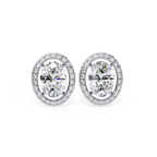 Luxury Oval diamond stud earrings