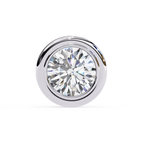 Architectural bezel diamond stud earrings