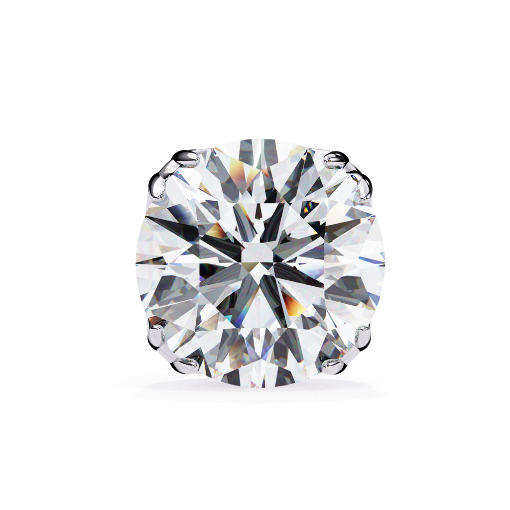 Elegant Round cut diamond stud earrings