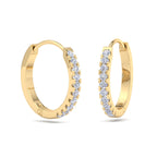 Lab grown diamond hoop earrings