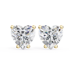 Romantic heart diamond studs