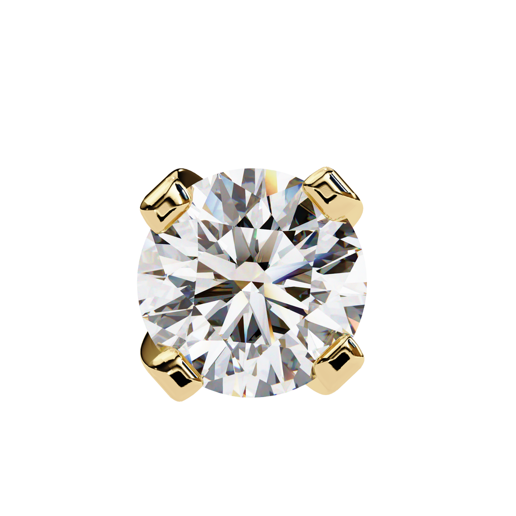 Elegant Round cut diamond stud earrings