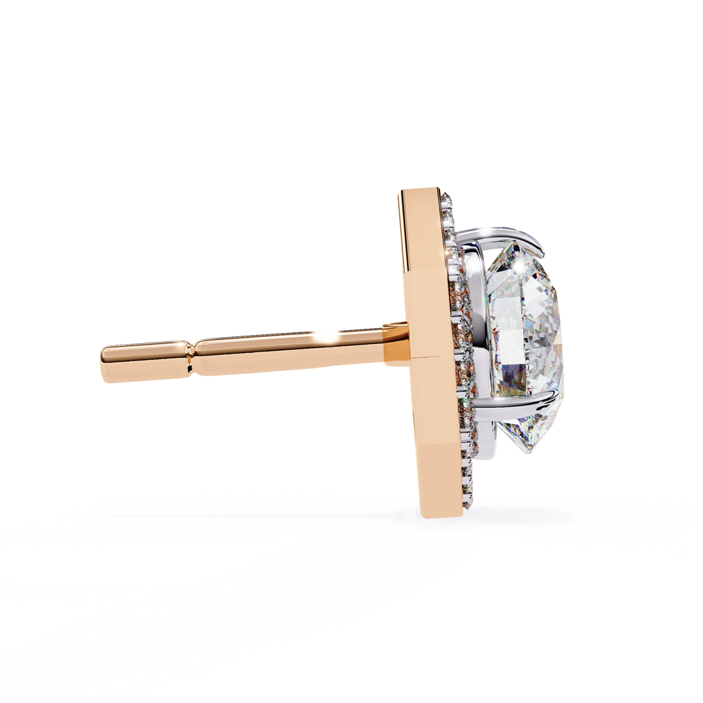 Rose Gold Diamond stud earrings