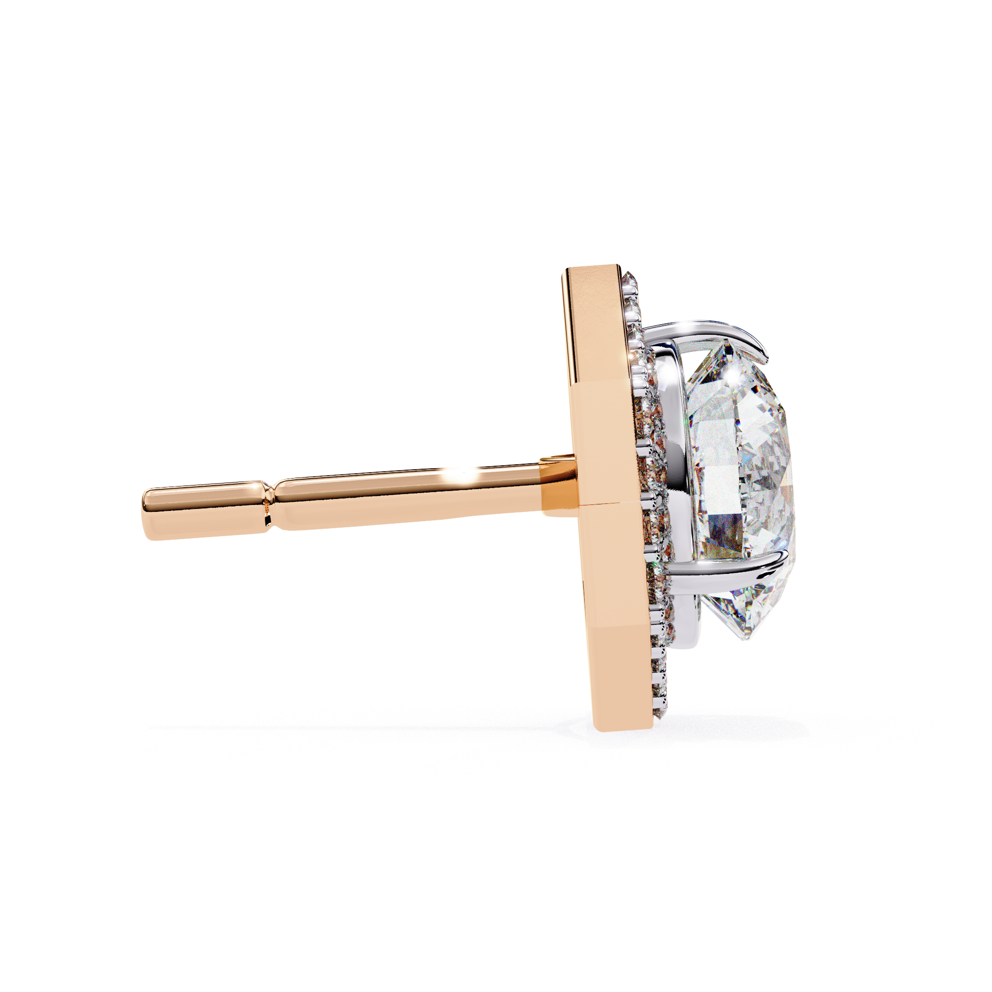 Rose Gold Diamond stud earrings