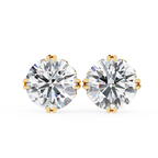 Luxury Round cut diamond stud earrings