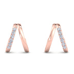 Luxury double hoop diamond earrings for everyday wear