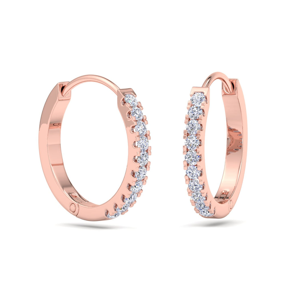Lab grown diamond hoop earrings