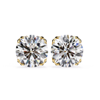 Luxury Round cut diamond stud earrings