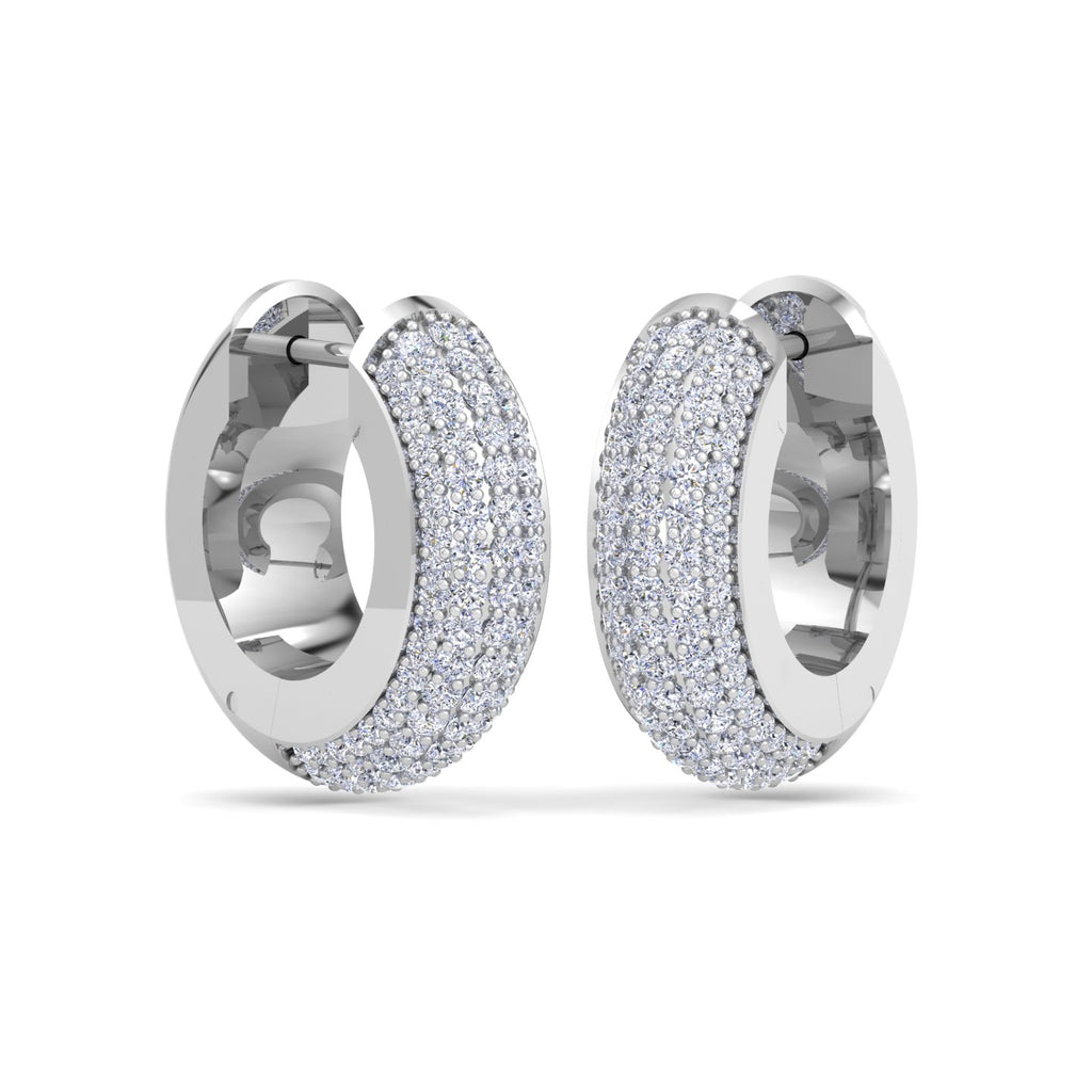White Gold diamond hoop earrings