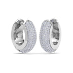White Gold diamond hoop earrings