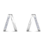 Luxury double hoop diamond earrings for everyday wear